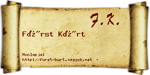 Fürst Kürt névjegykártya